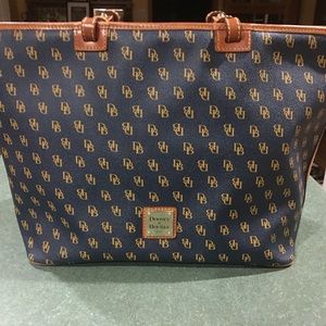 Blue Signature Dooney & Bourke Vinyl/Leather Tote
